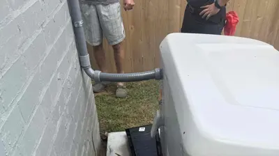 Gas Line Generator Connection Photo